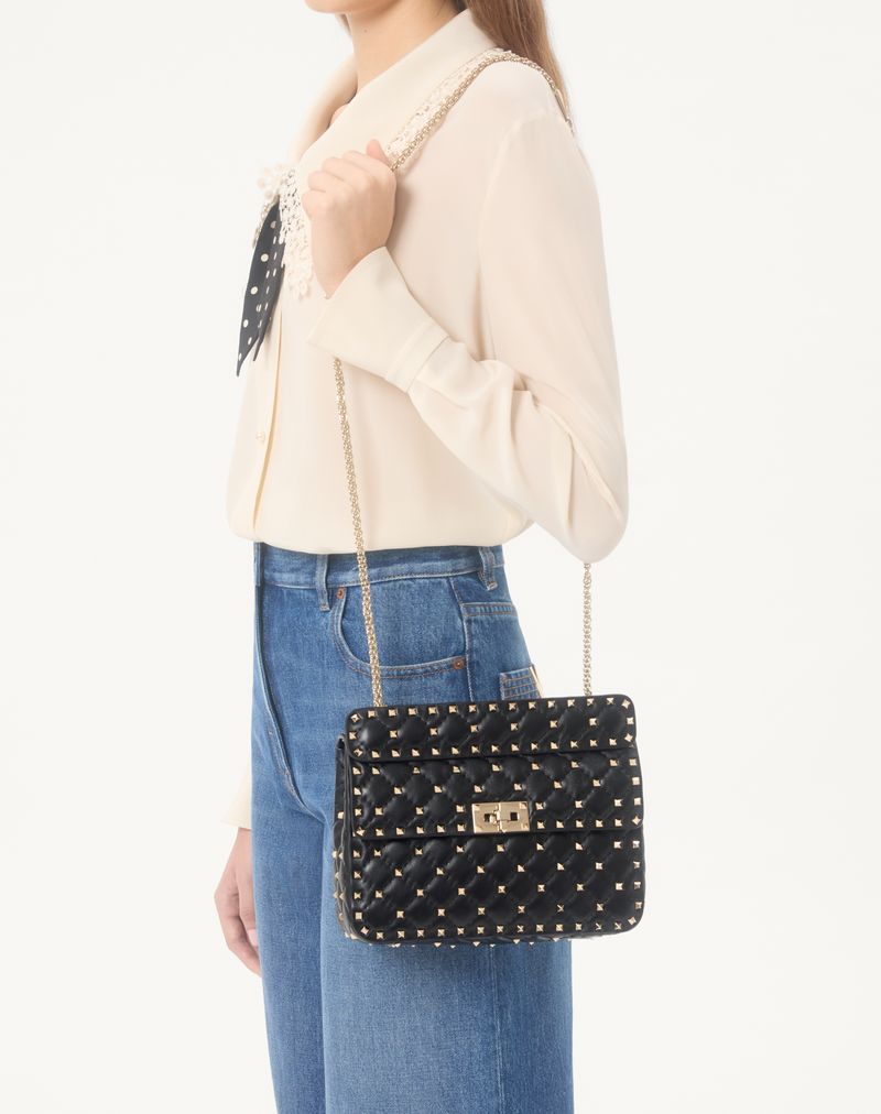 Rockstud Spike Medium Taske i Nappalæder