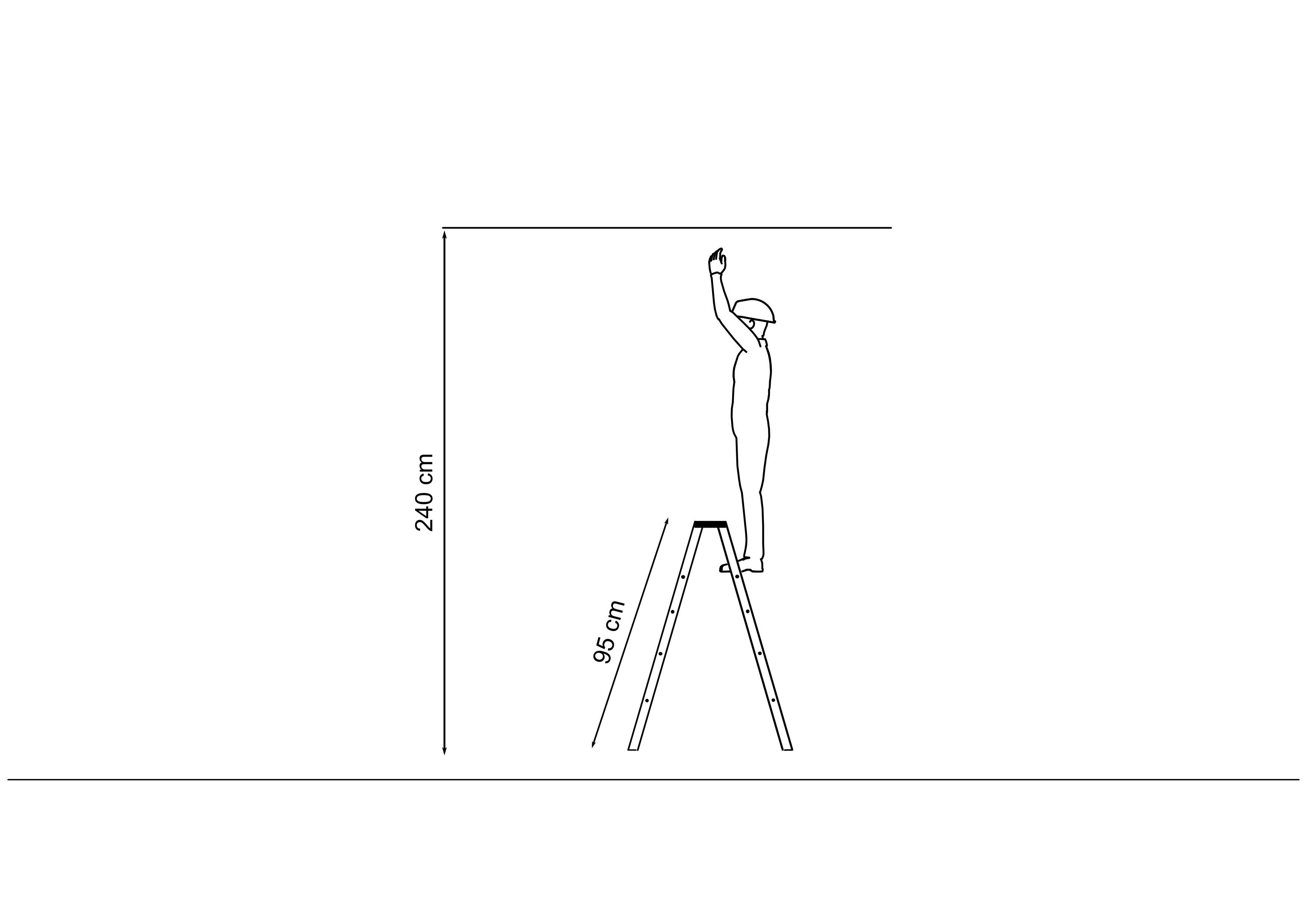 VaGo-Tools Vielzweckleiter VaGo Holzleiter Leiter Trittleiter 2x3 Stufen (Stück)