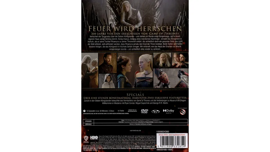 House of the Dragon - Staffel 1  [5 DVDs]