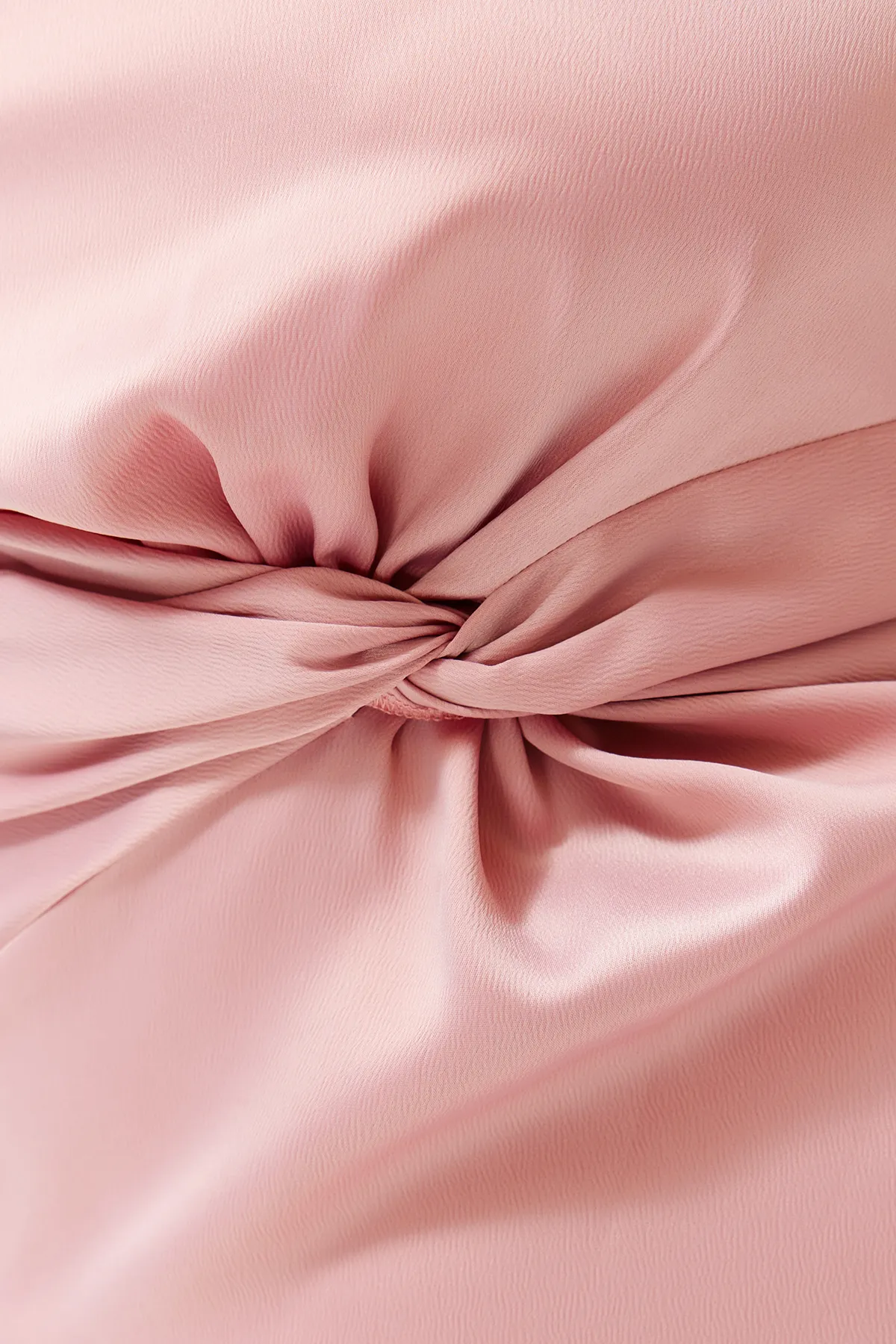 Trendyol Curve  Rosa gewebtes Satinkleid TBBSS24AH00113