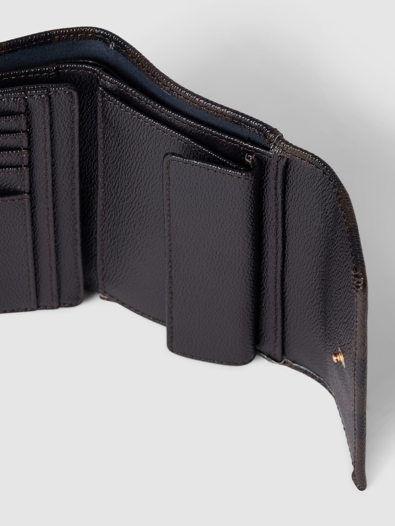 Portemonnaie mit Allover-Muster Modell 'cosma' in dunkelbraun