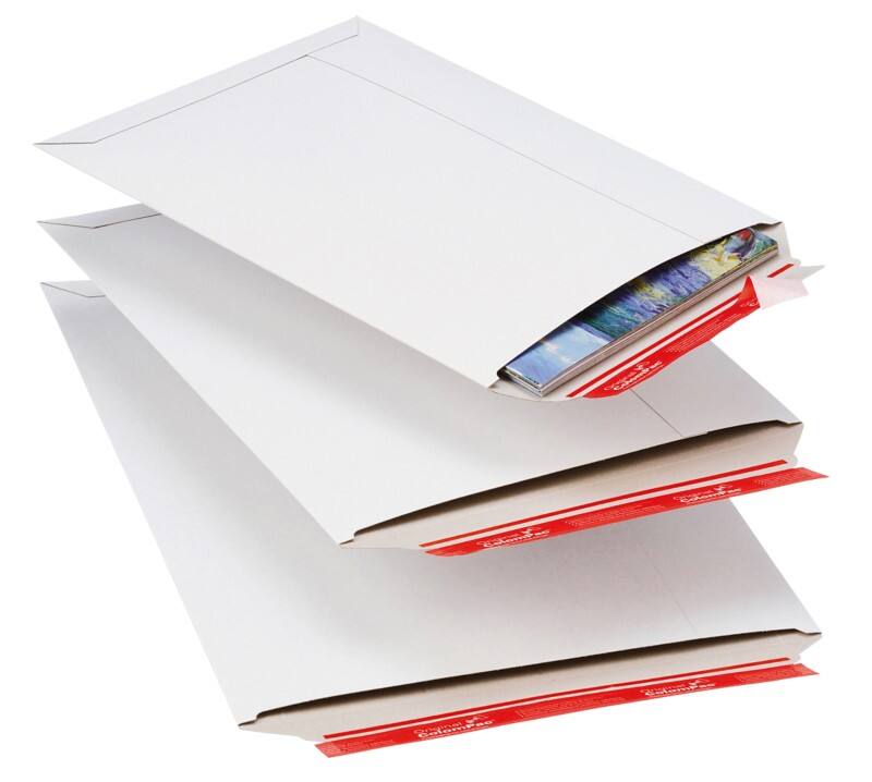 ColomPac Briefumschläge zum Abziehen und Verschließen Weiß 455 (B) x 30 (H) mm Unbedruckt 425 g/m² 20 Stück