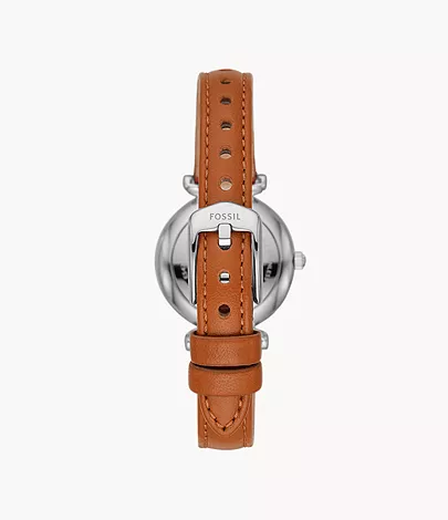 Fossil Damenuhr Carlie Mini Leder Hellbraun