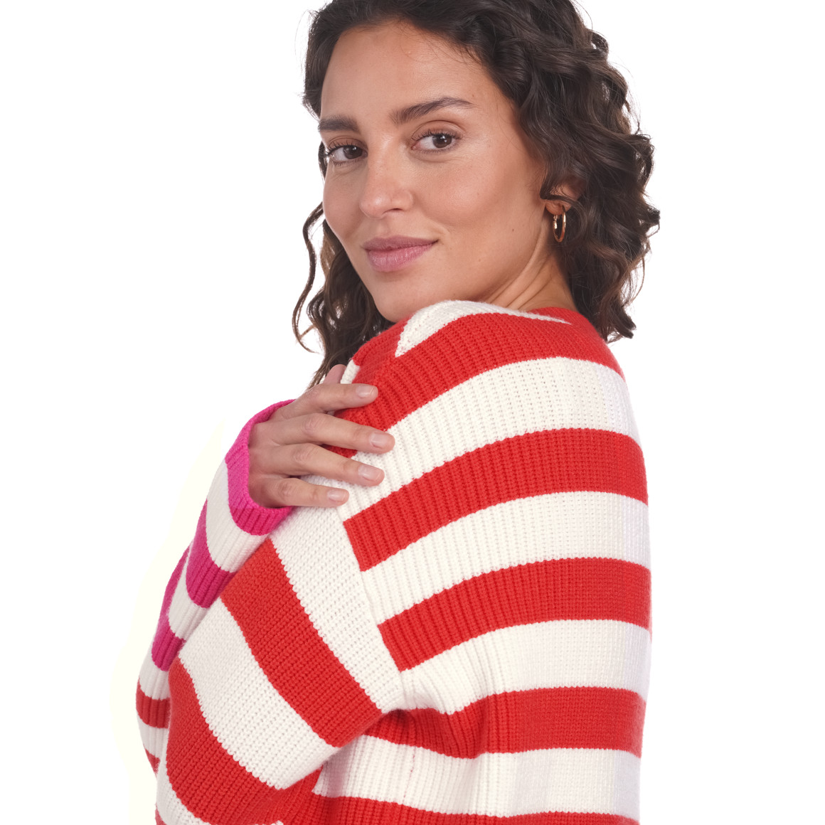 Damen Strickpullover gestreift