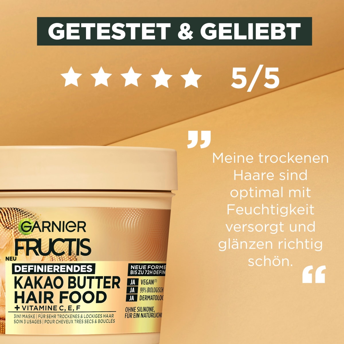 Haarkur Kakao Butter Hair Food 3in1 Maske, 400 ml