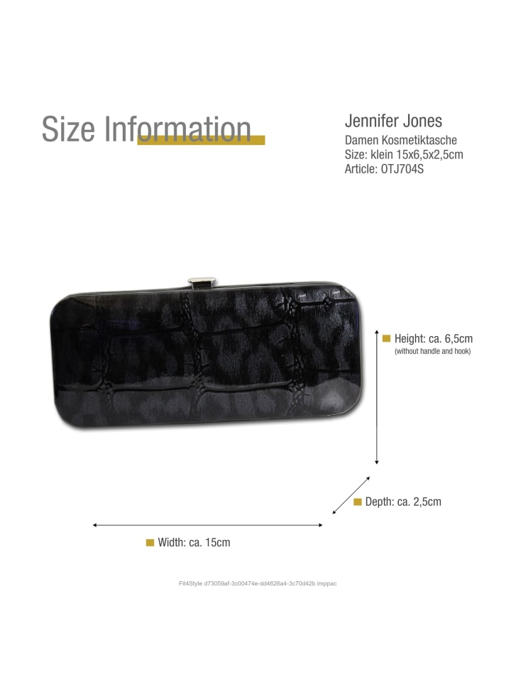 Jennifer Jones Kosmetiktasche Leder ca. 15cm breit ca. 6,5cm hoch günstig kaufen onesize