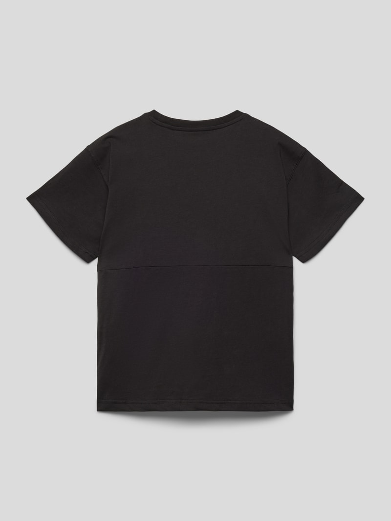 T-Shirt im Colour-Blocking-Design Modell 'POWER' in schwarz