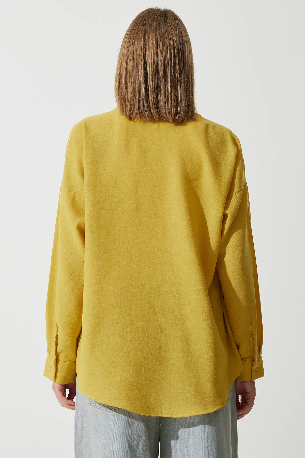 Happiness İstanbul  Hemd - Gelb - Oversized