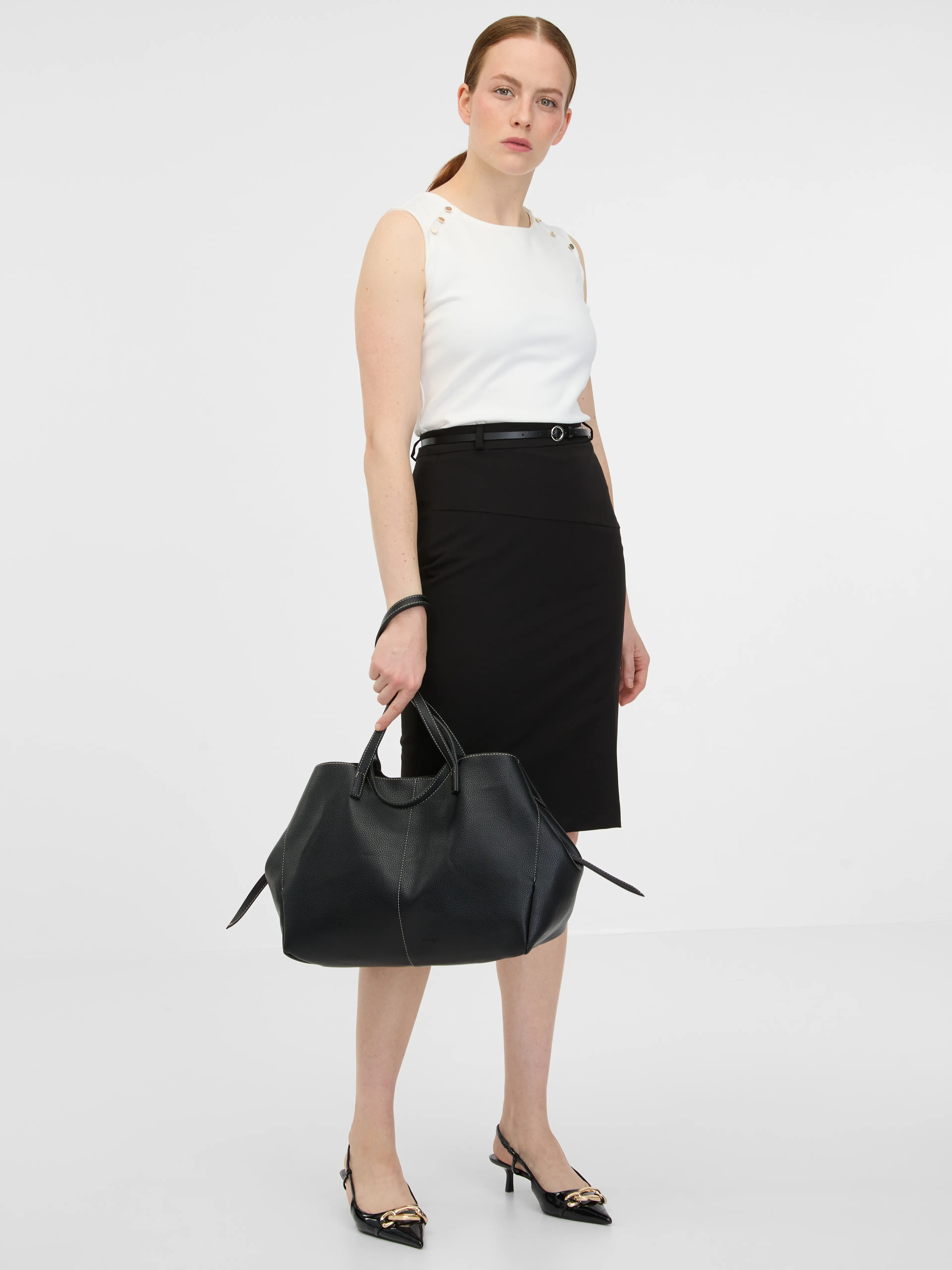 Schwarzer Damen-Bleistiftrock ORSAY