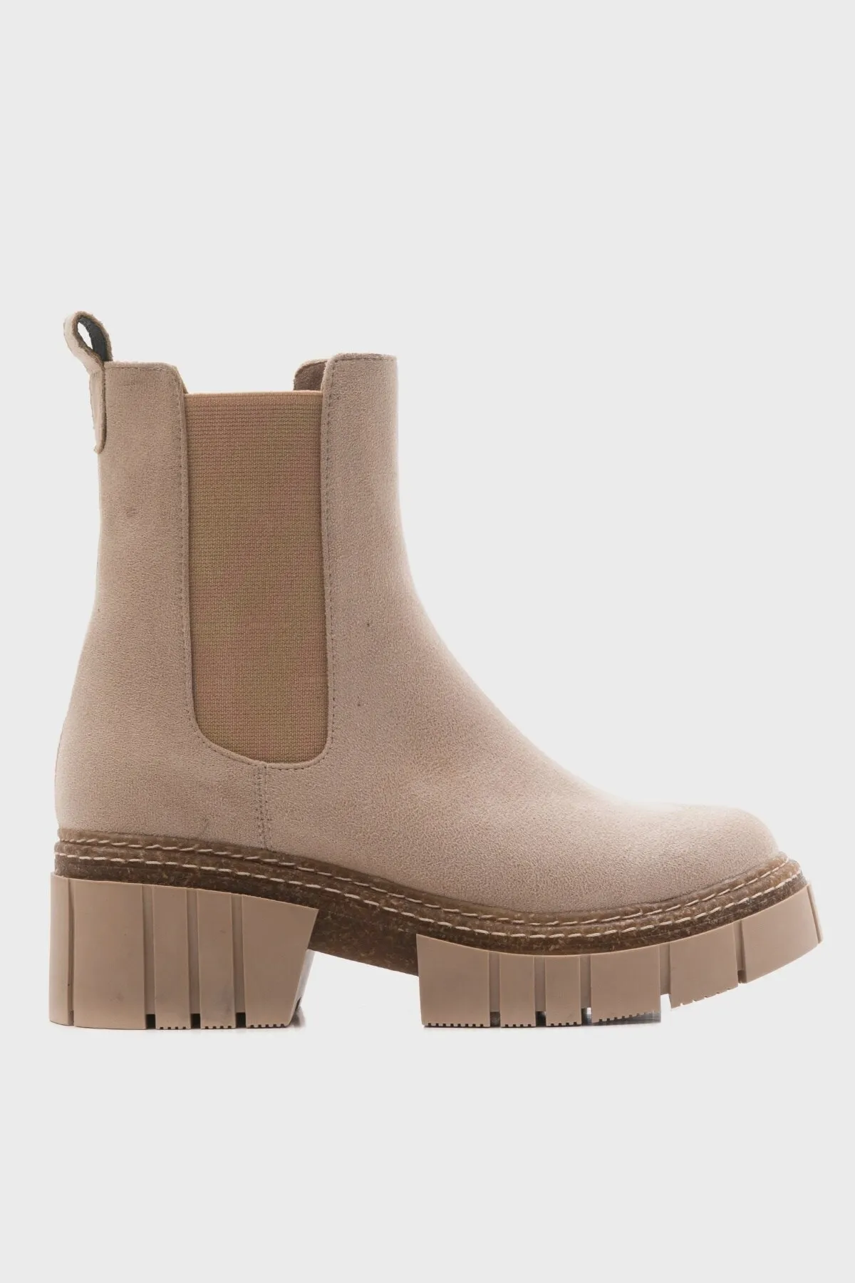 LuviShoes  Luz Beige Wildleder Damenstiefel
