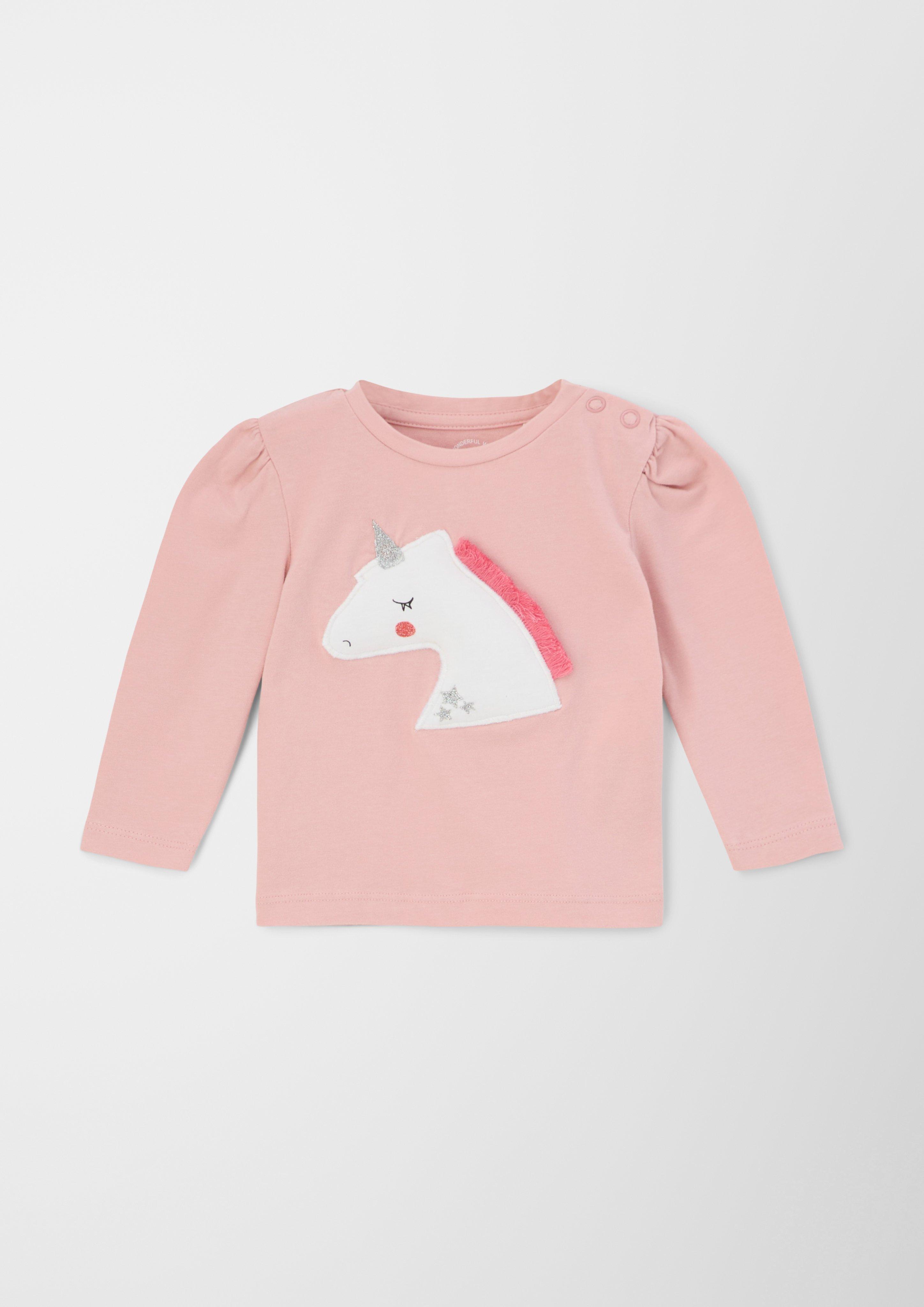 Langarmshirt mit Einhorn-Applikation  2123278-4257