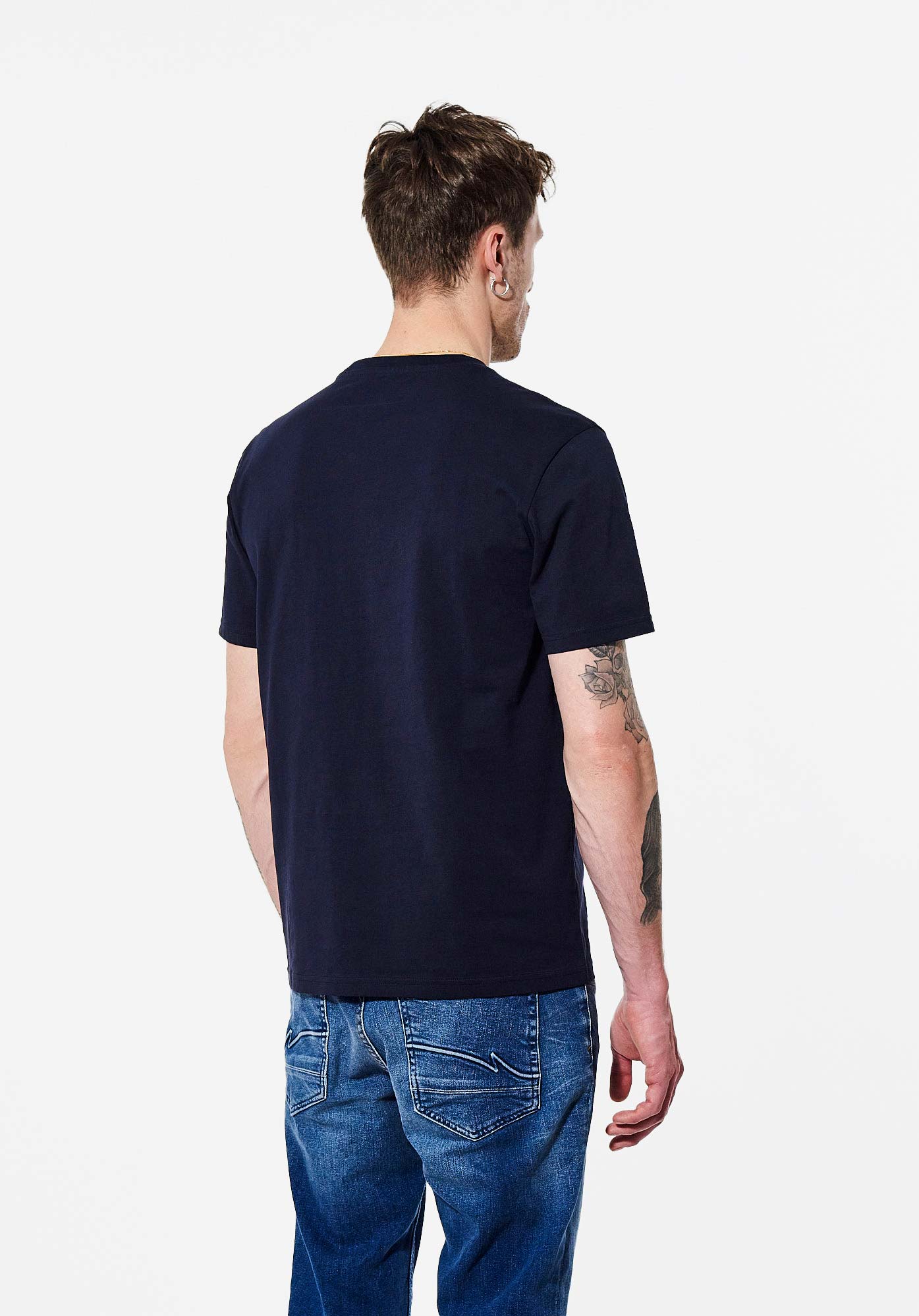 LERES  T-shirt bleu Homme en 100% coton bio