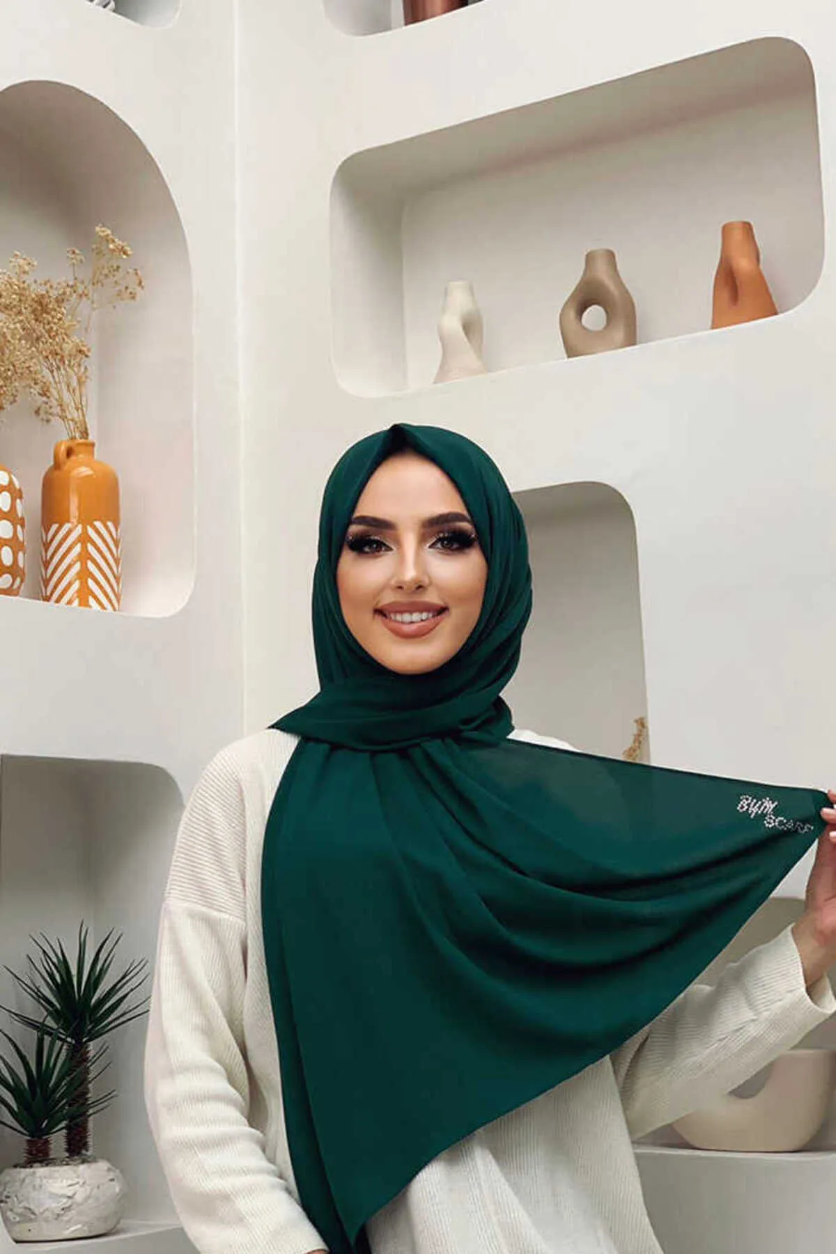 Bym Fashion  2025 Cwin Schal Smaragd