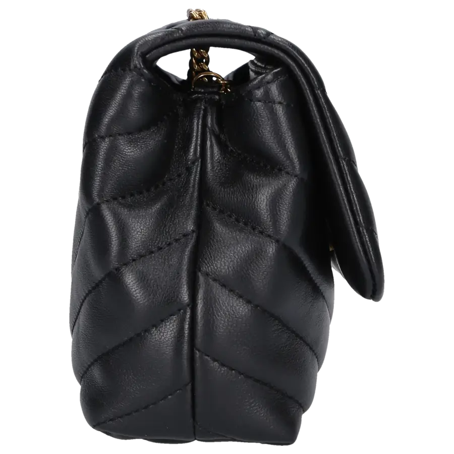 Tory Burch - Handtasche KIRA CHEVRON MINI Kalbsleder - schwarz