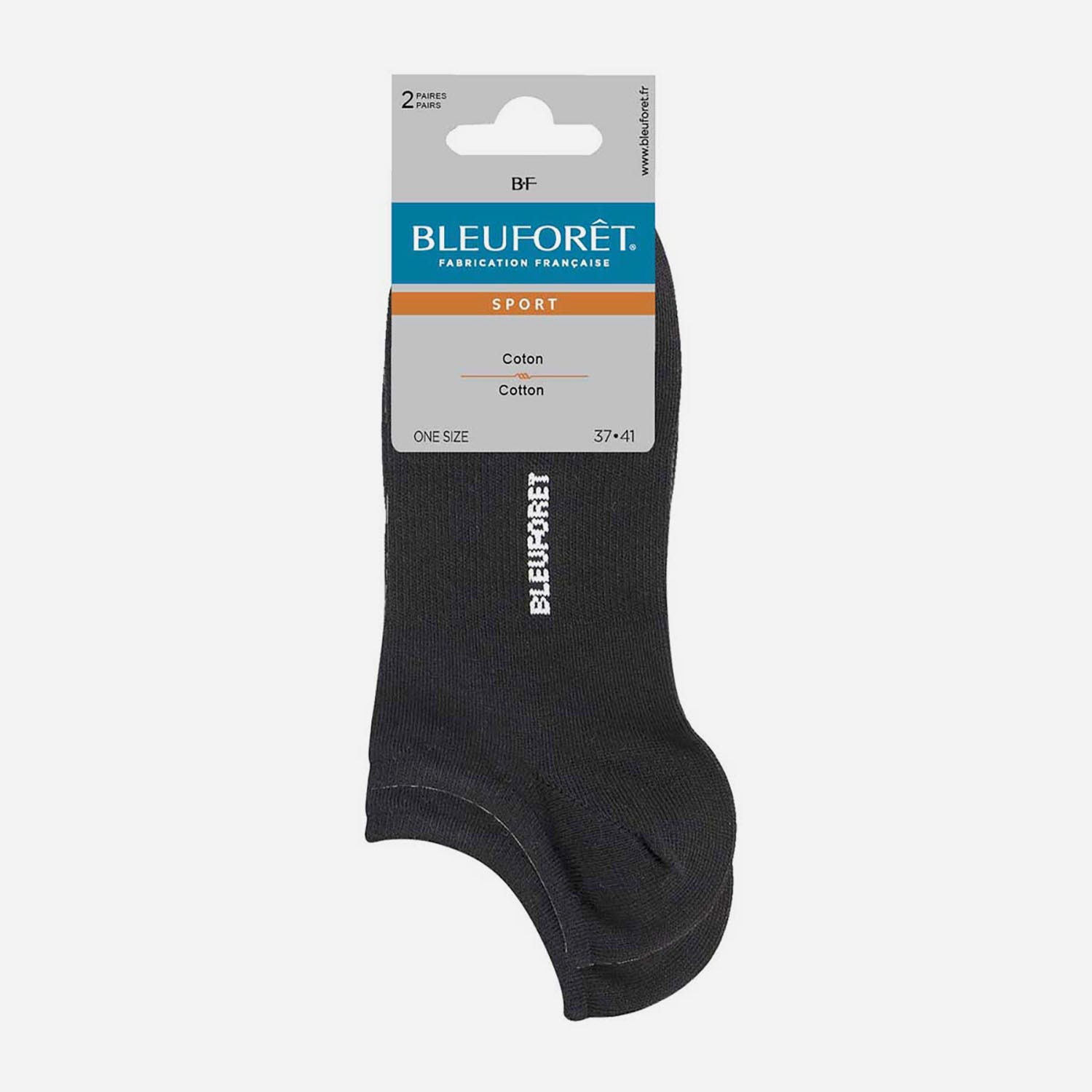 Chaussettes courtes Sport BLEUFORÊT noires - 37-41