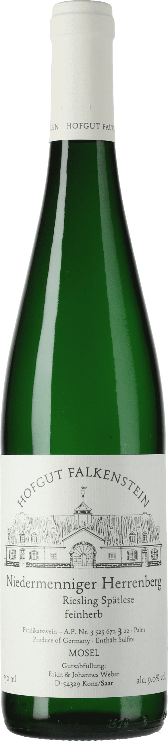 Hofgut Falkenstein: Riesling Niedermenniger Herrenberg Spätlese Palm 2022