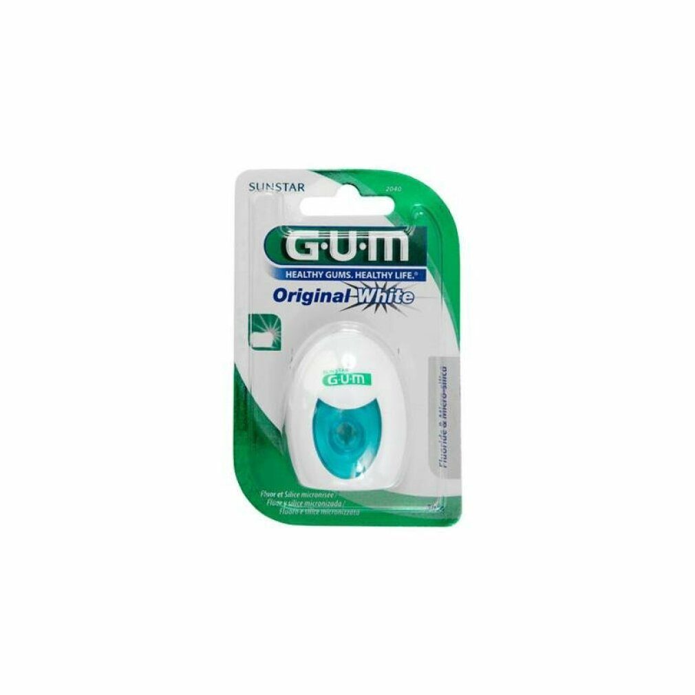G.U.M Zahnseide G.U.M Original White gewachste aufhellende Zahnseide 30m, (Packung)