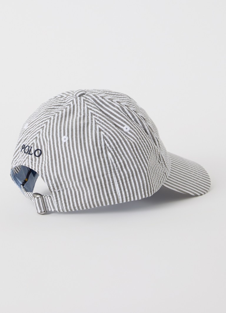 Ralph Lauren cap with stripe print and logo