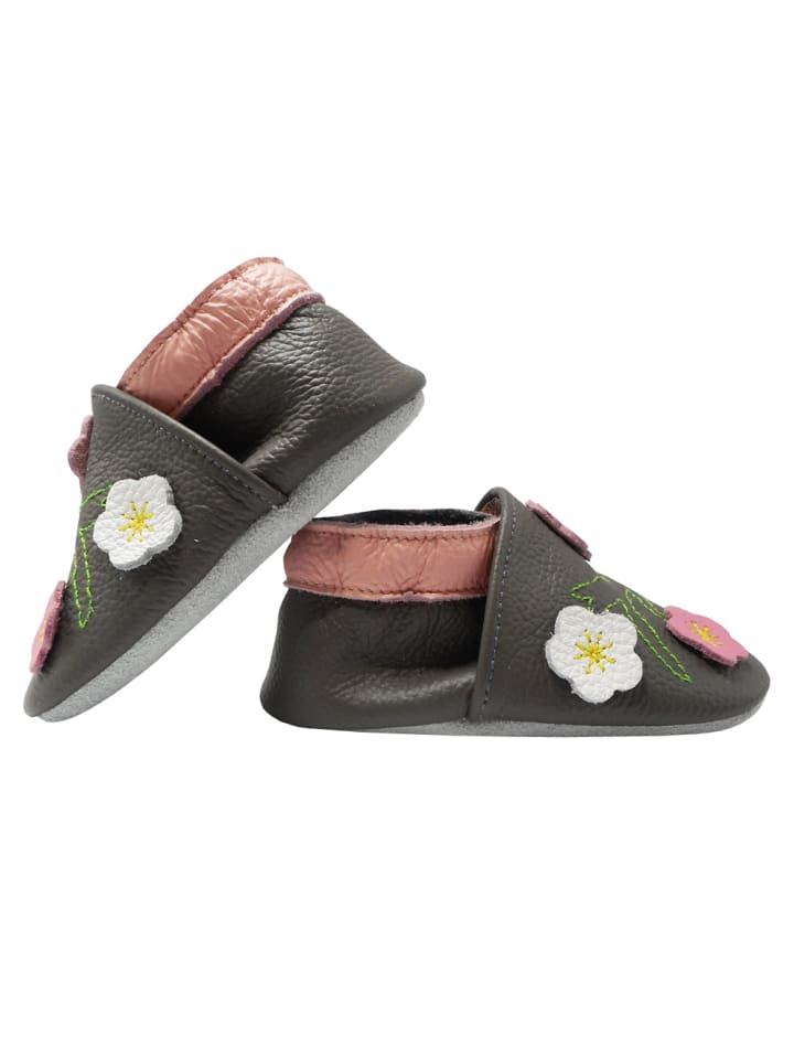 Yalion Leder-Krabbelschuhe 
