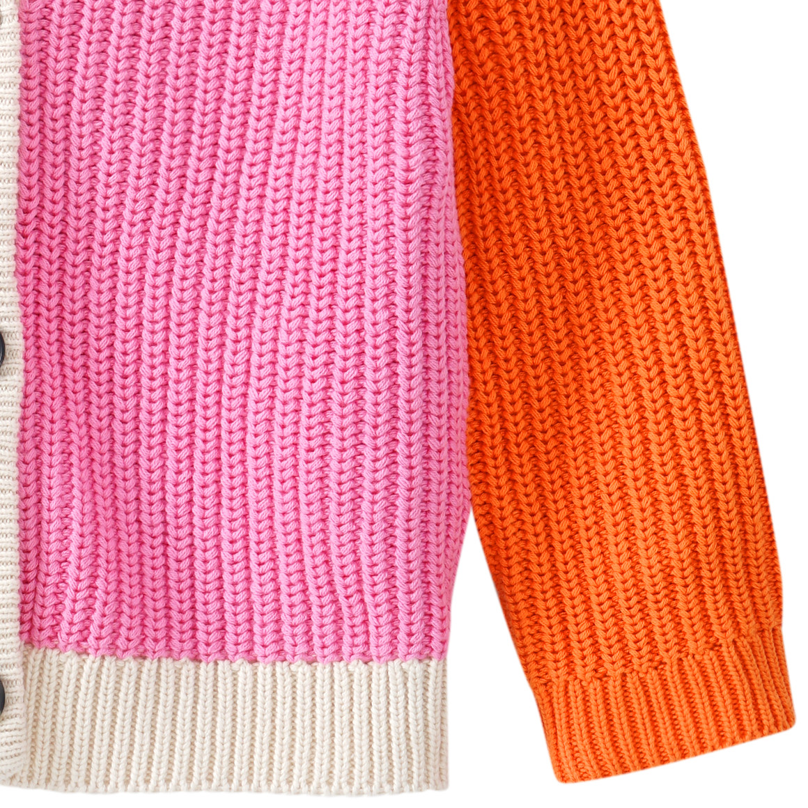 Mädchen Strickjacke mit Flächenteilern