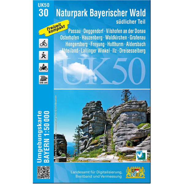 NATURPARK BAYERISCHER WALD - SÜDLICHER TEIL 1 : 50 000 - Wanderkarte