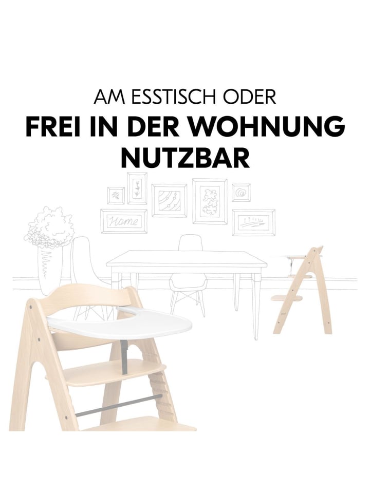 Hauck Hochstuhl Arketa Beech - im Sparset inkl. in weiss,grau günstig kaufen onesize