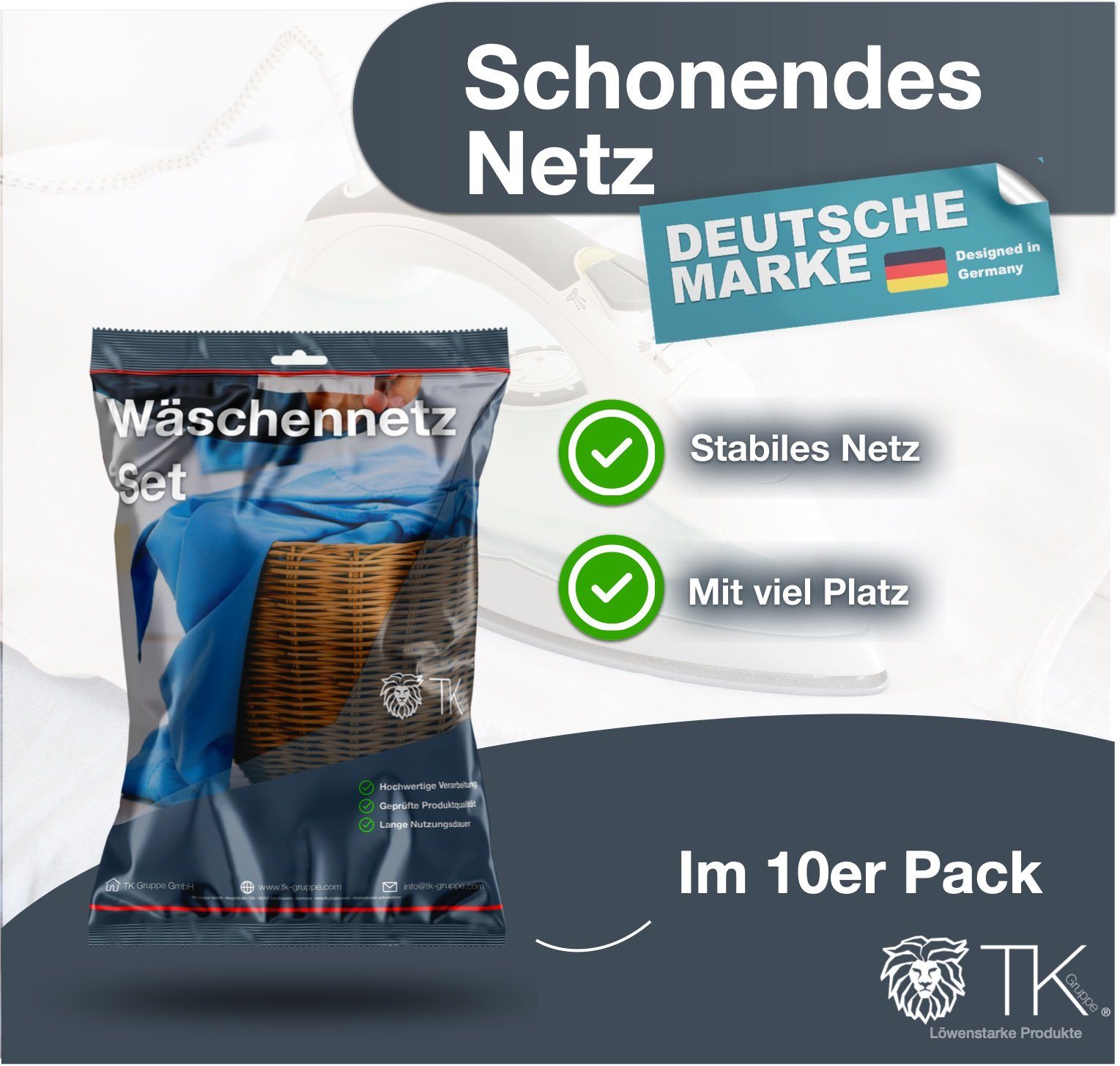 TK Gruppe Wäschenetz Wäschenetz Set - 10x Netz für Waschmaschine - Wäschesack,(10-St)