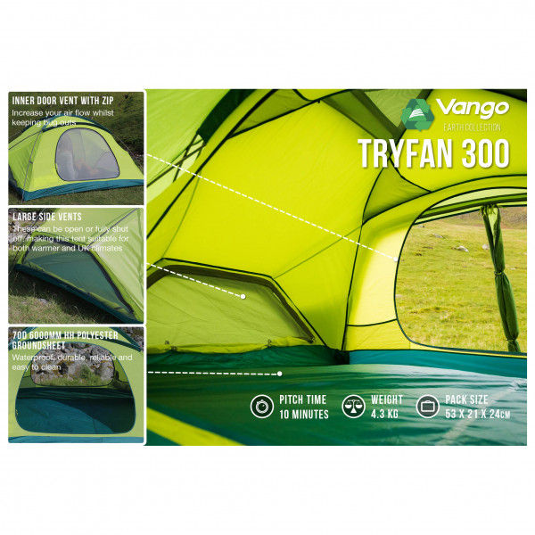 Vango - Tryfan 300 - 3-Personen Zelt