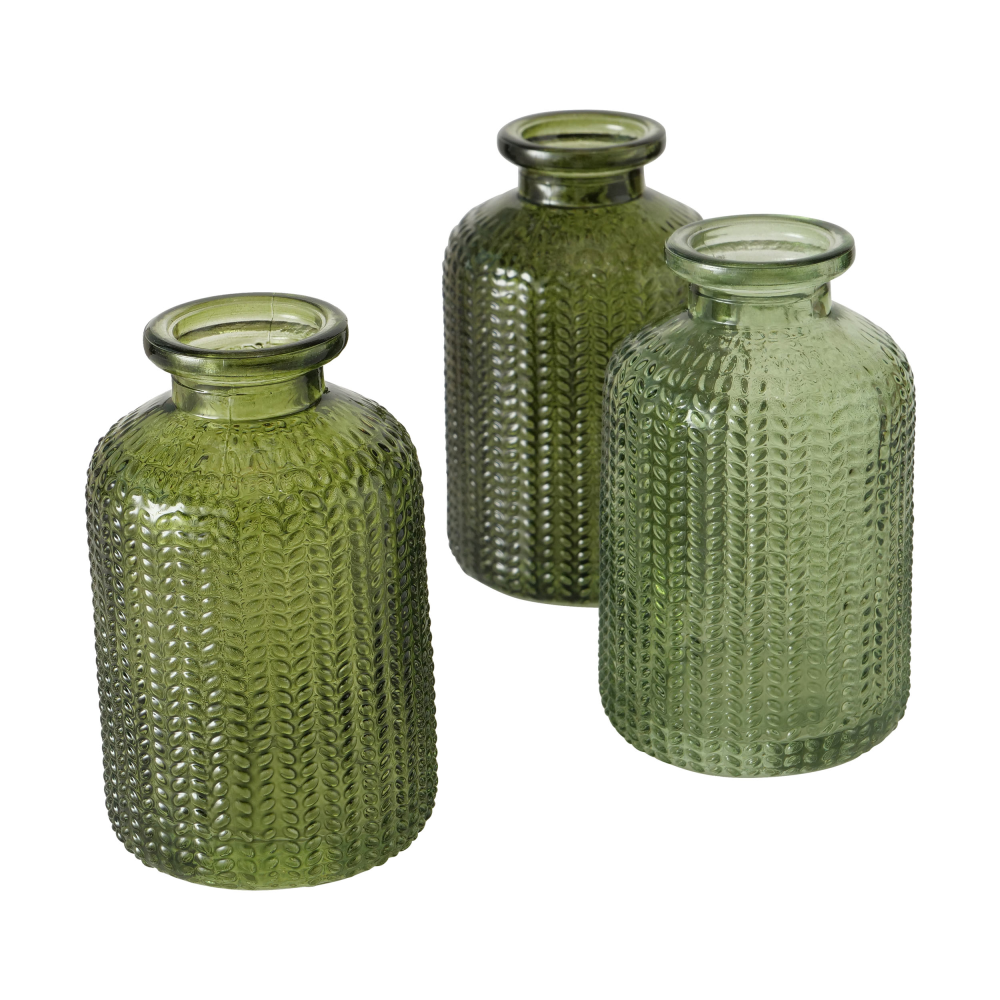 Vasen-Set Merula 3-teilig grün