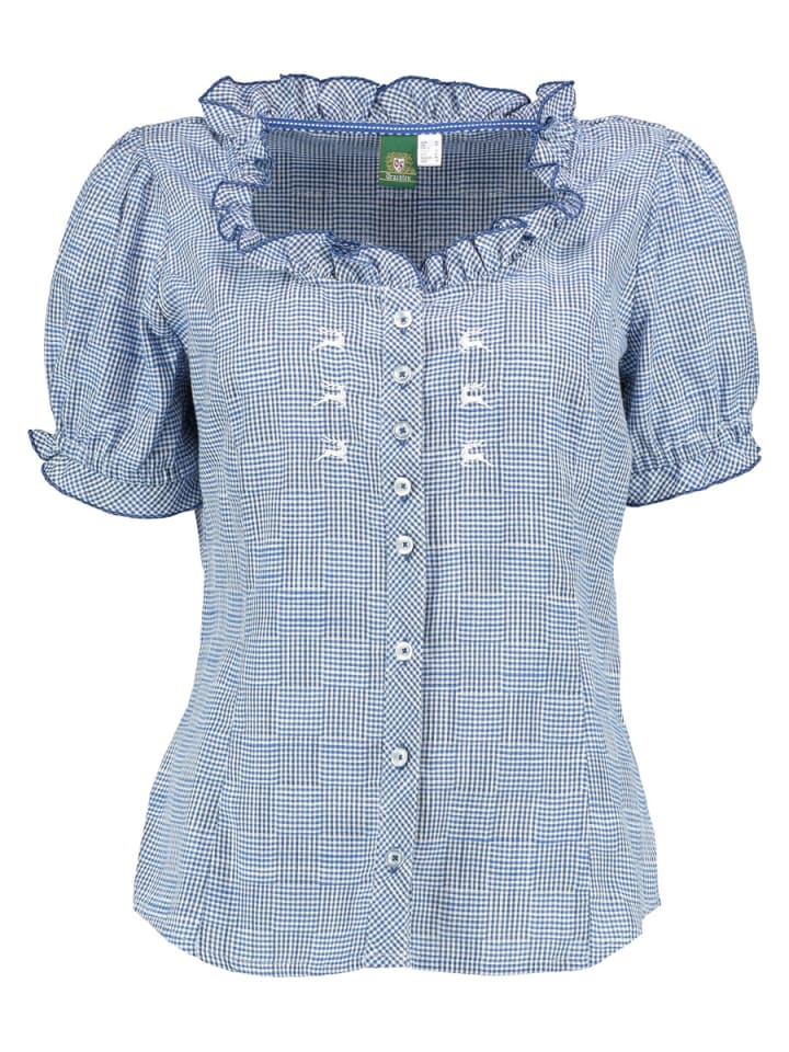 OS-Trachten Trachtenbluse Zerado in jeans günstig kaufen