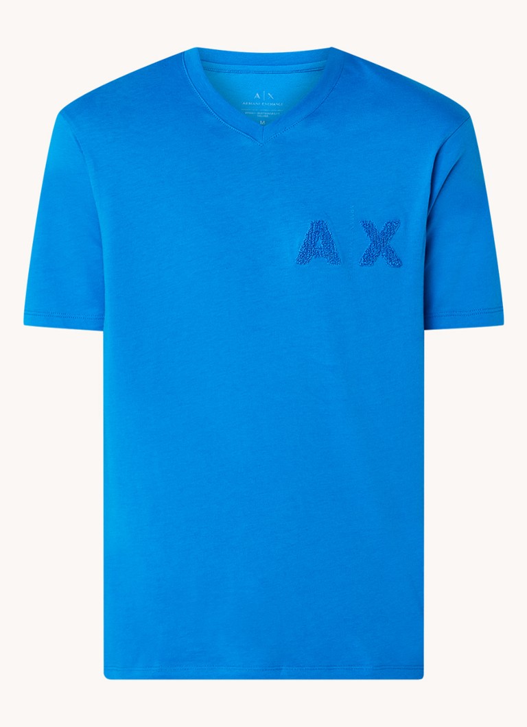 Tricou Armani Exchange cu logo brodat