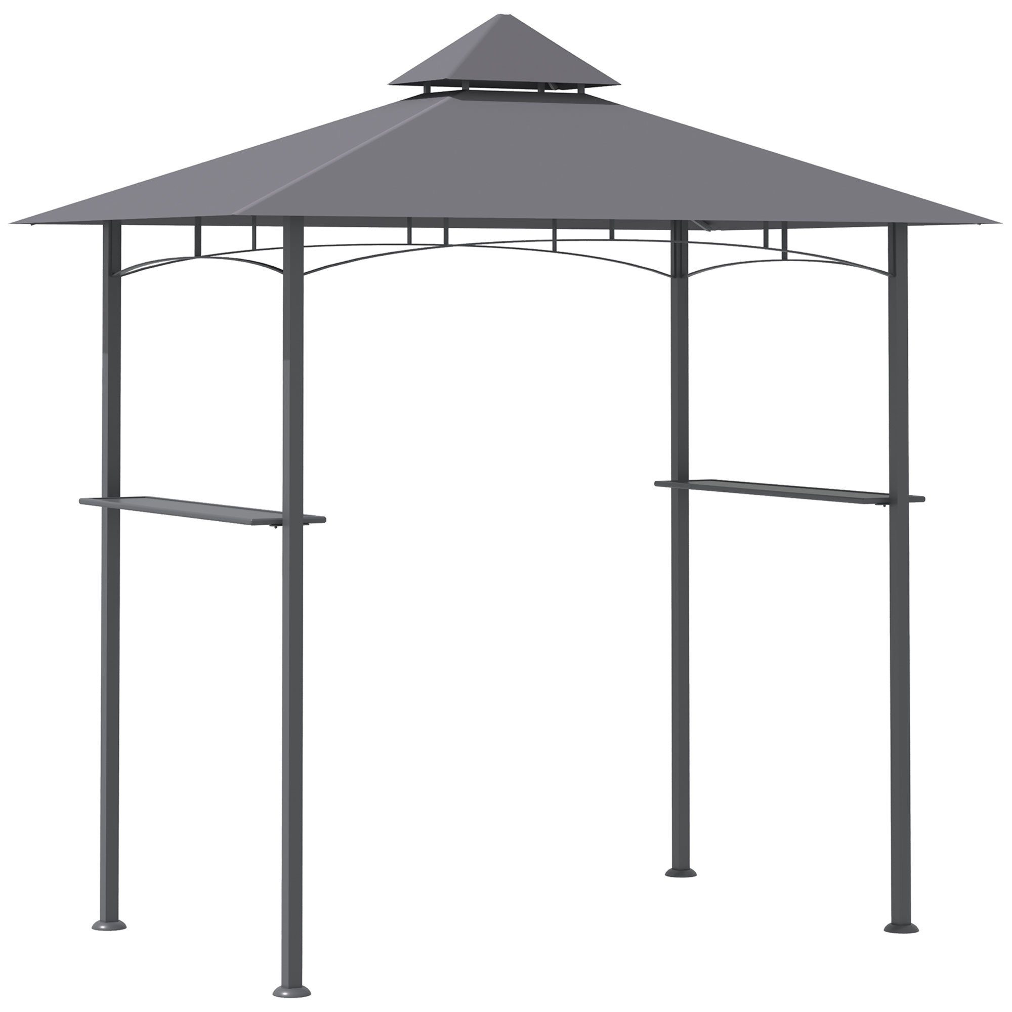 Outsunny Grillpavillon Grillpavillon, (Set, 1 Grillpavillon; 2 Seitenablage; 10 Hering; 1 Montageanleitung)