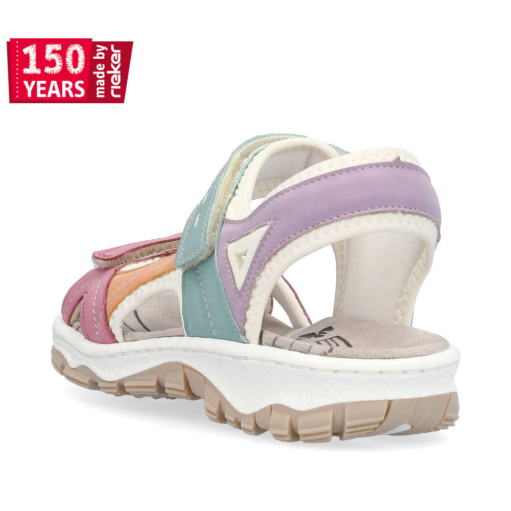 Rieker Damen Trekkingsandalen weiss-mehrfarbig