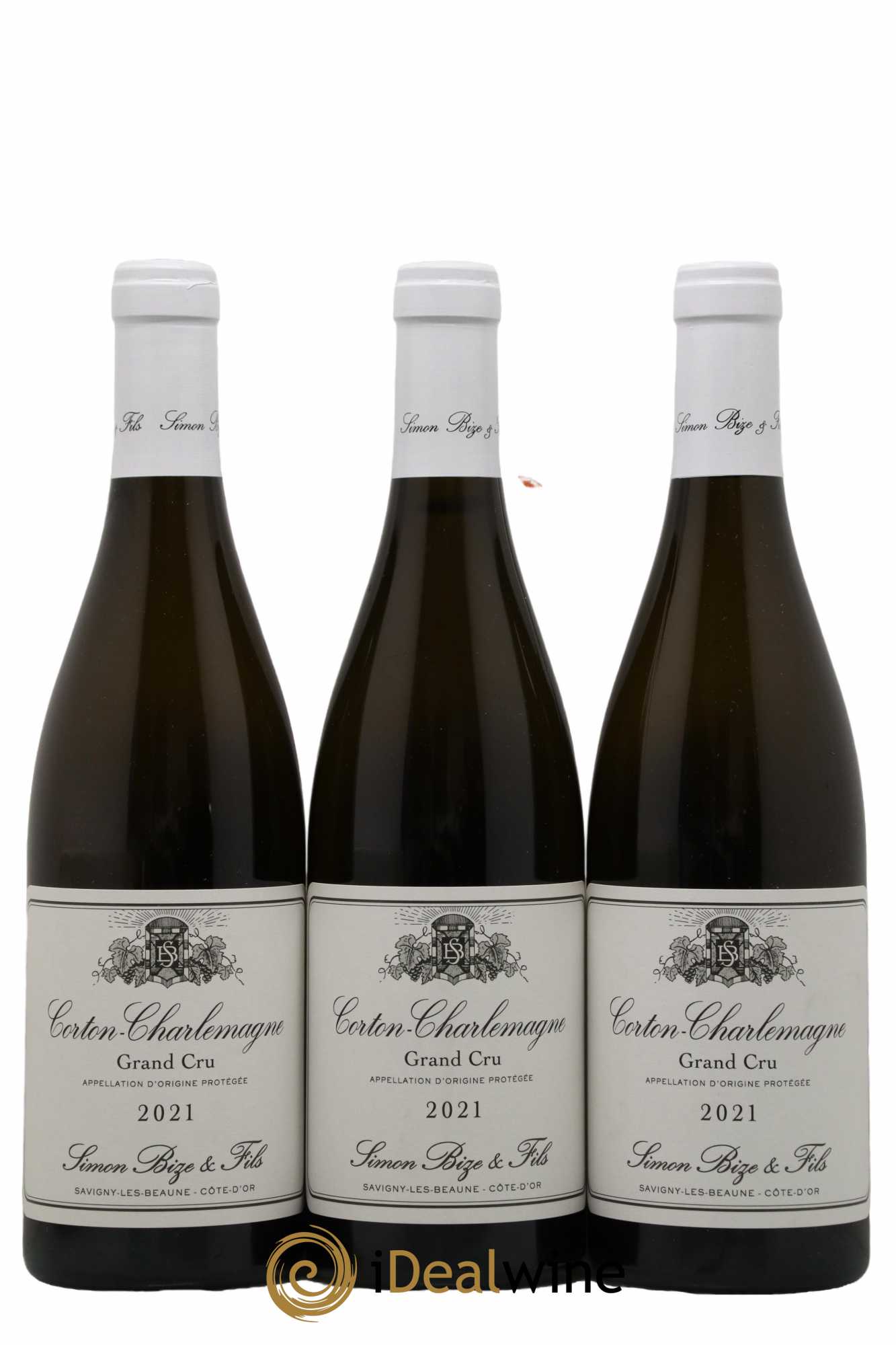 Corton-Charlemagne Grand Cru Simon Bize & Fils  2021 - Lot de 3 Bouteilles