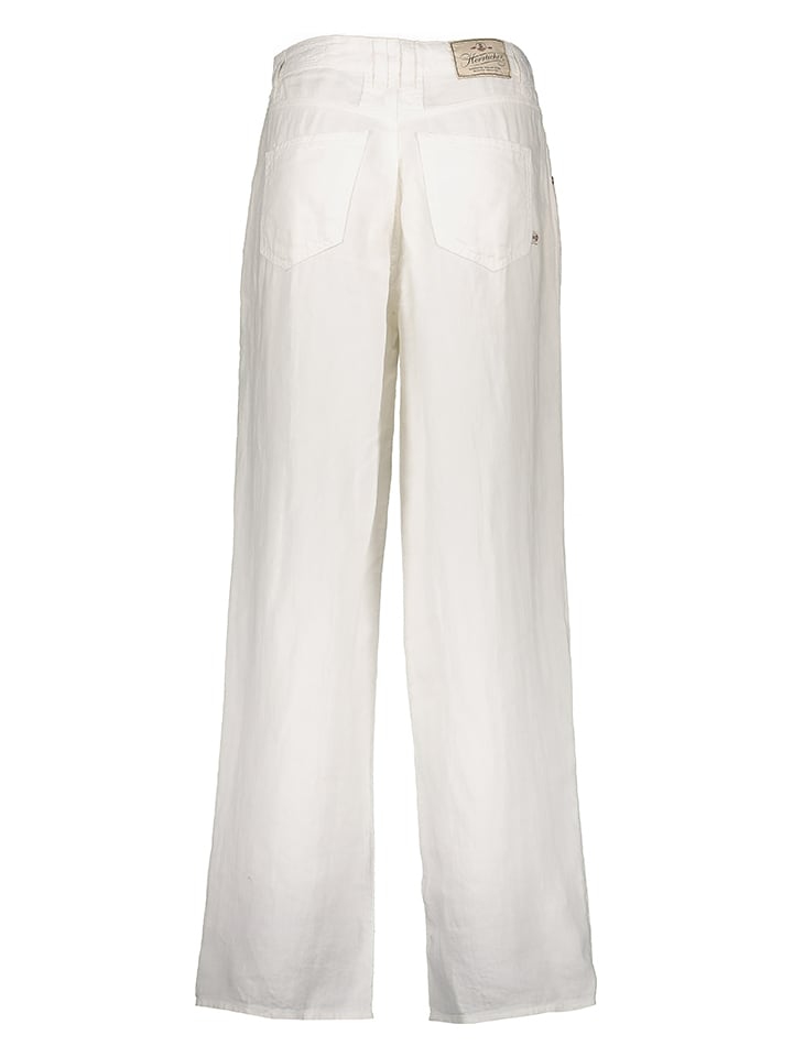 Herrlicher Leinen-Hose in Weiß günstig kaufen