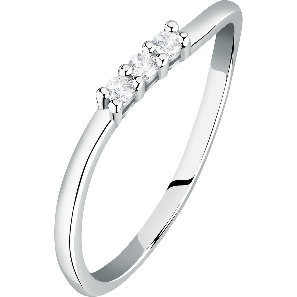 Live Diamond Bague pour femme 375 Or blanc recyclé or blanc Bague