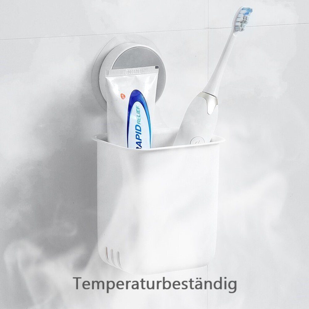 Creliv Badorganizer 2x Mehrzweck-Hängebox, Zahnbürstenhalter Selbstklebend (2 St)