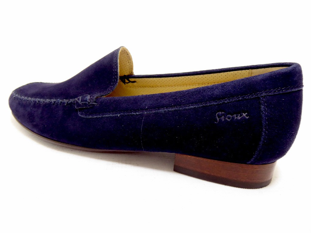 SIOUX Klassische Slipper blau campina
