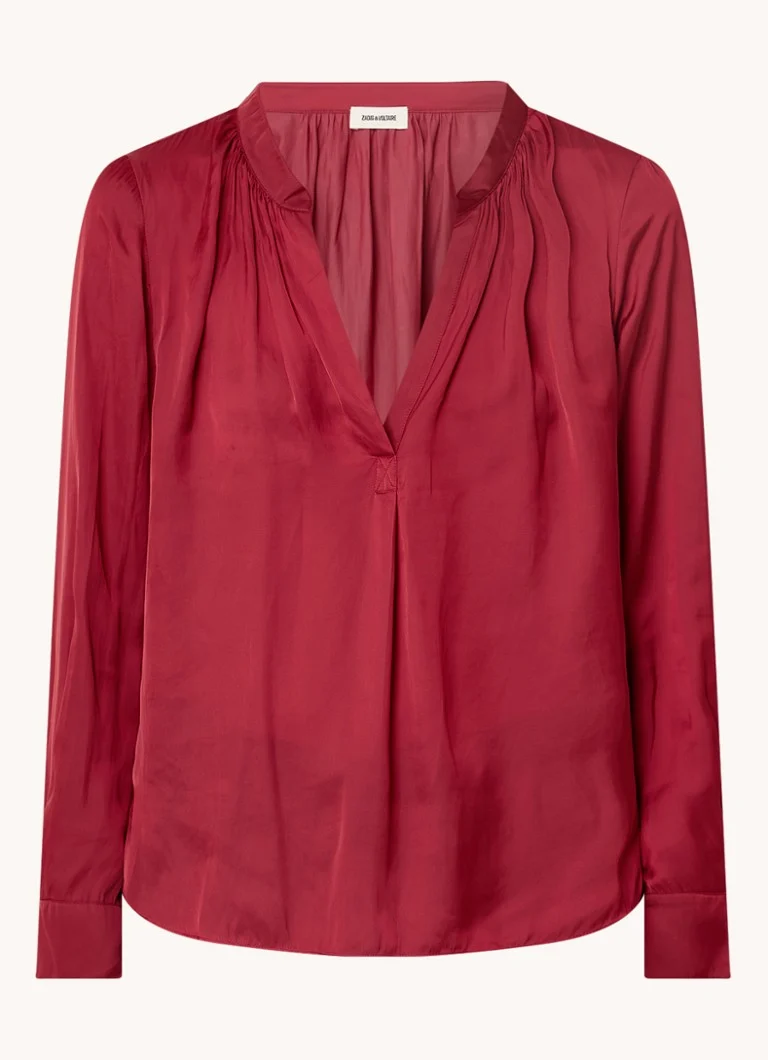 Zadig&Voltaire Tink satin tunic with pleat detail