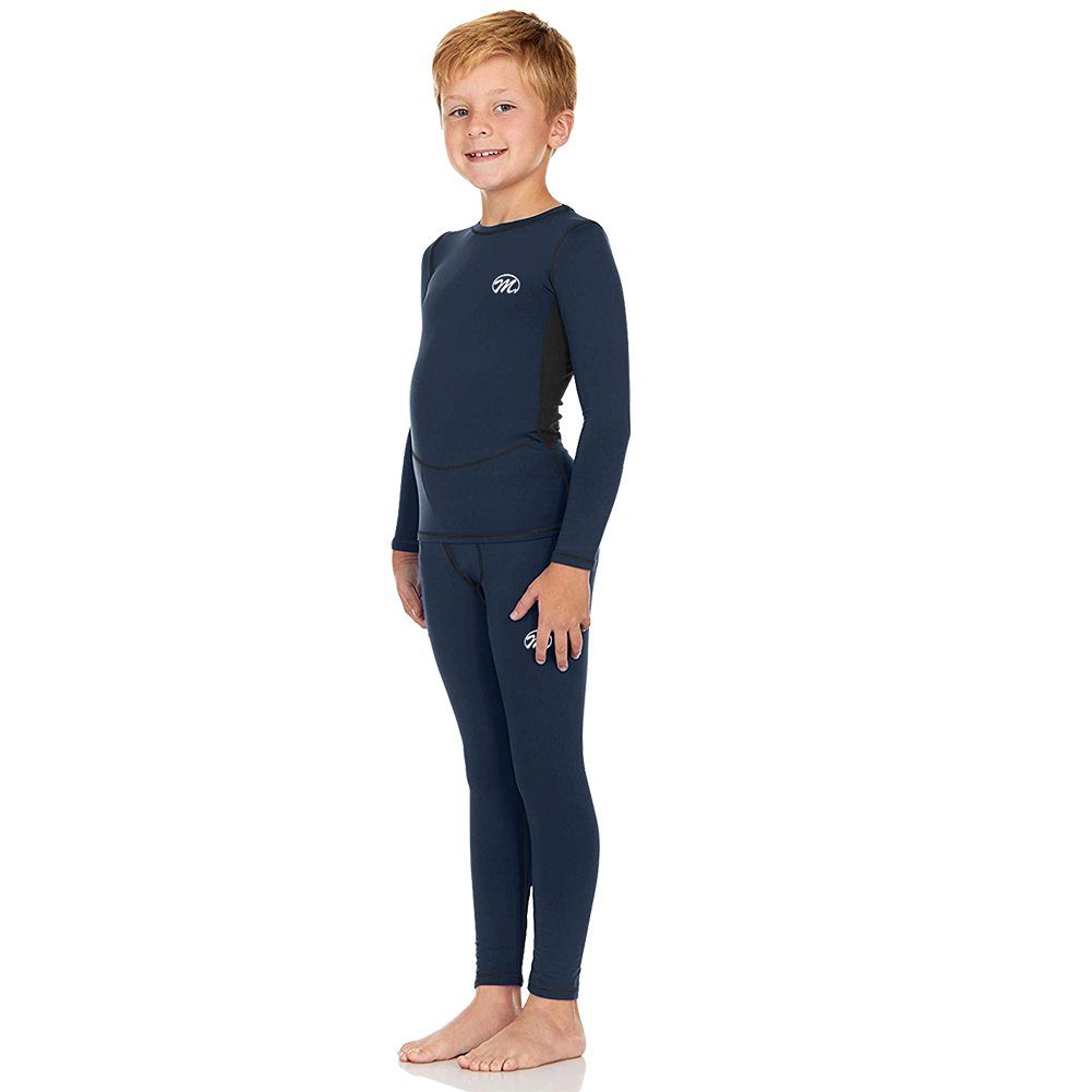 MEETYOO Thermounterhemd Kinder Fleece Thermo Unterwäsche Set (Jugendliche Kinder Thermounterhose Thermounterhemd, Skiunterwäsche Funktionsunterwäsche Set) Wintersport Ski