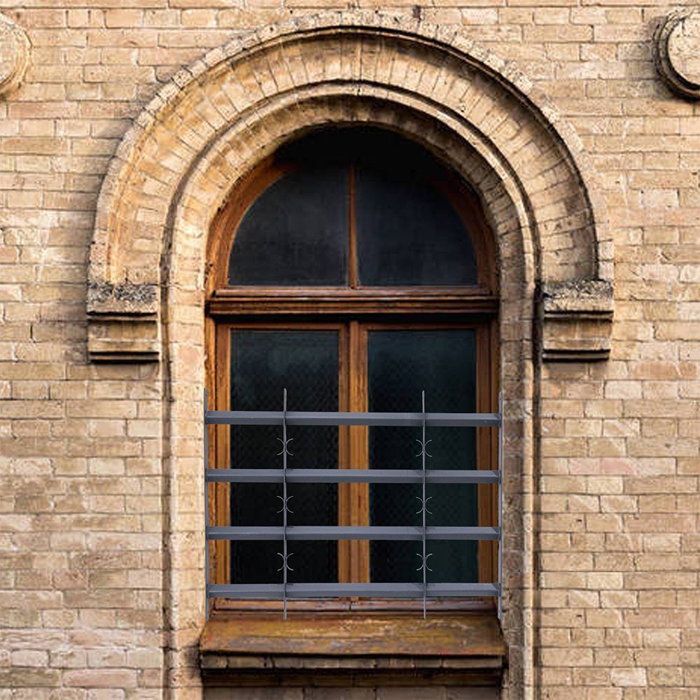 Melko Fenster Balkongeländer Fenster Sicherheitsgitter Stahl Geländer Balkon Silber, (Stück), Vollständig verschweißt