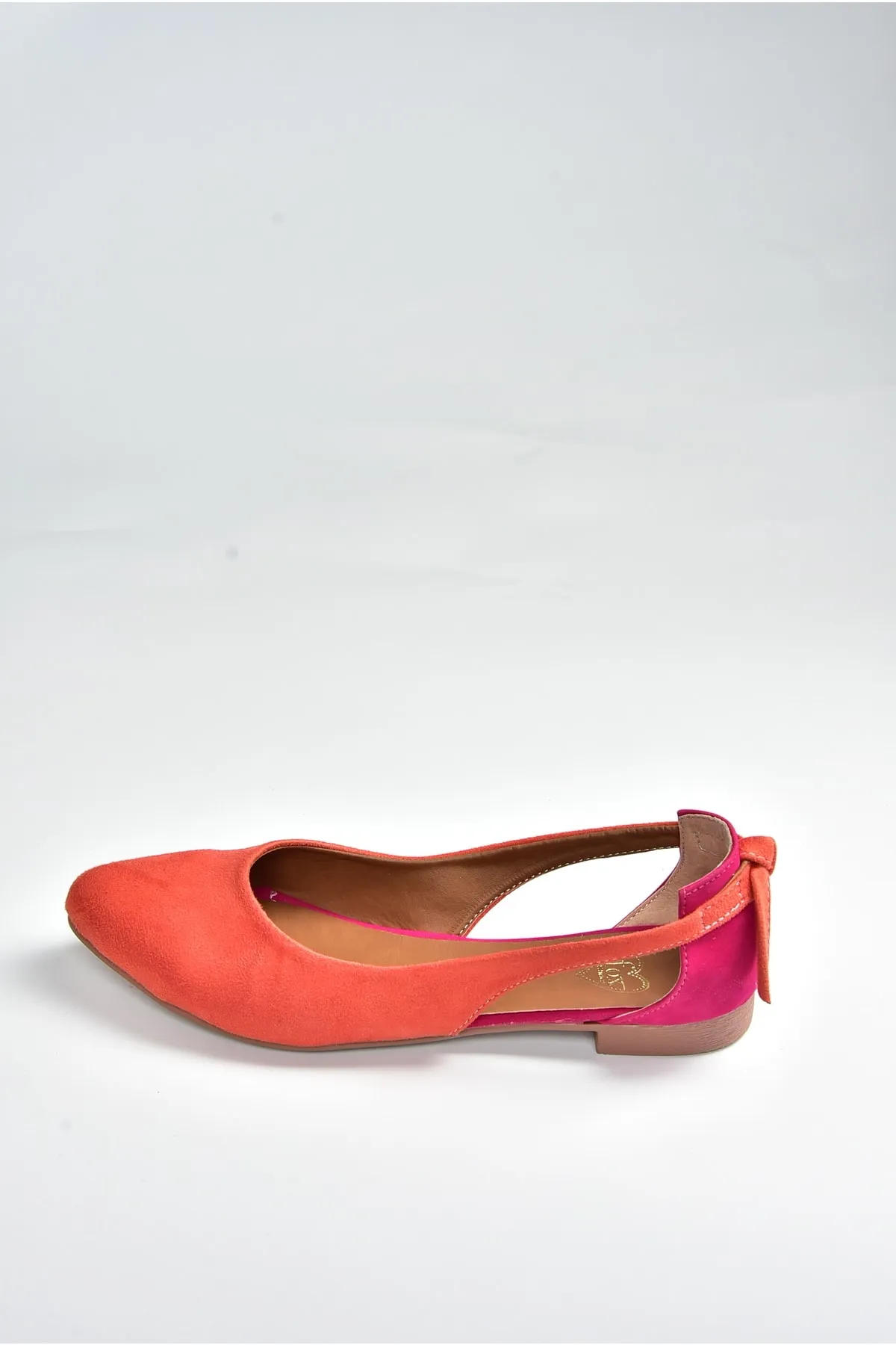 Fox Shoes  Ballerinas aus orangefarbenem Wildleder für Damen