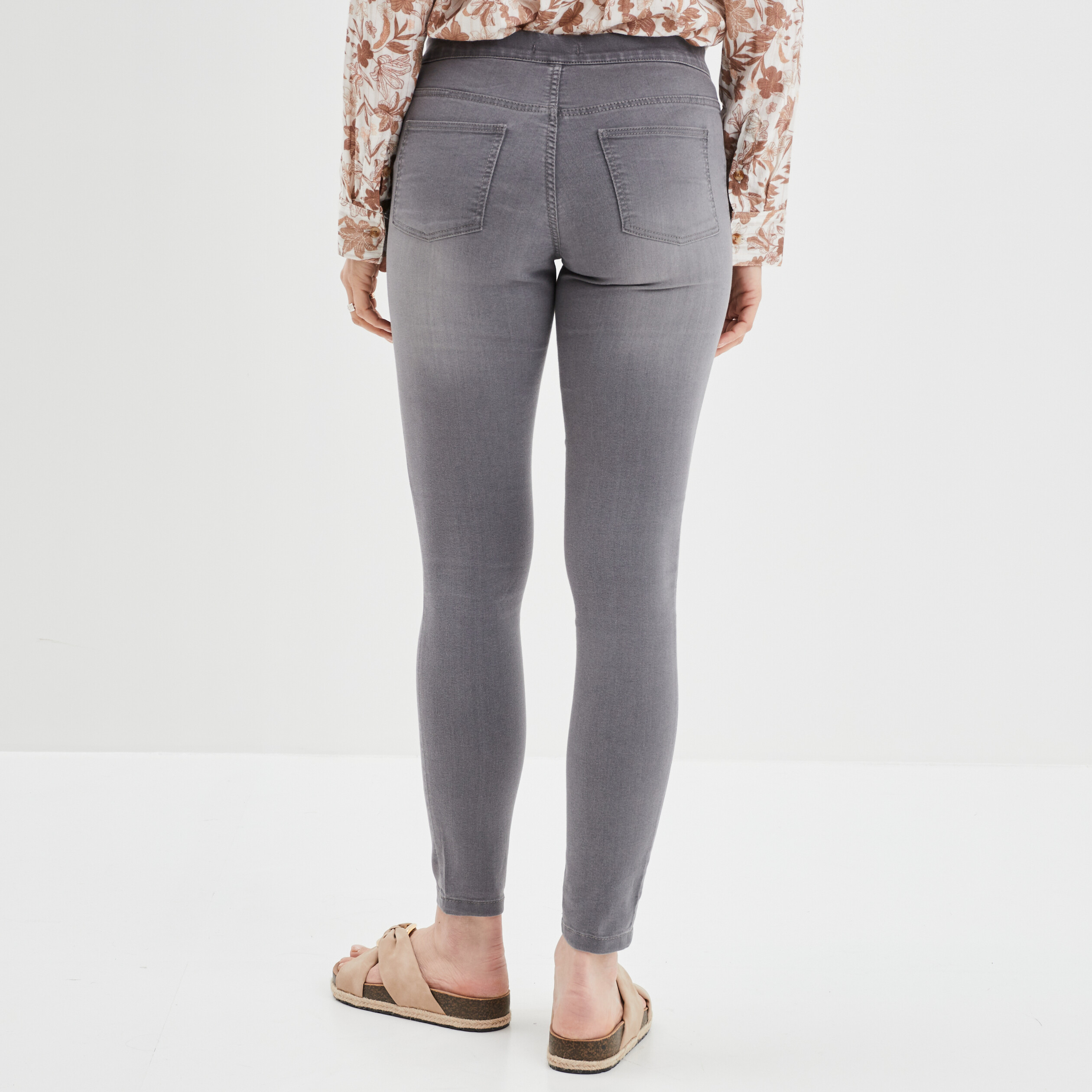 Jegging taille standard denim gris femme | La Halle