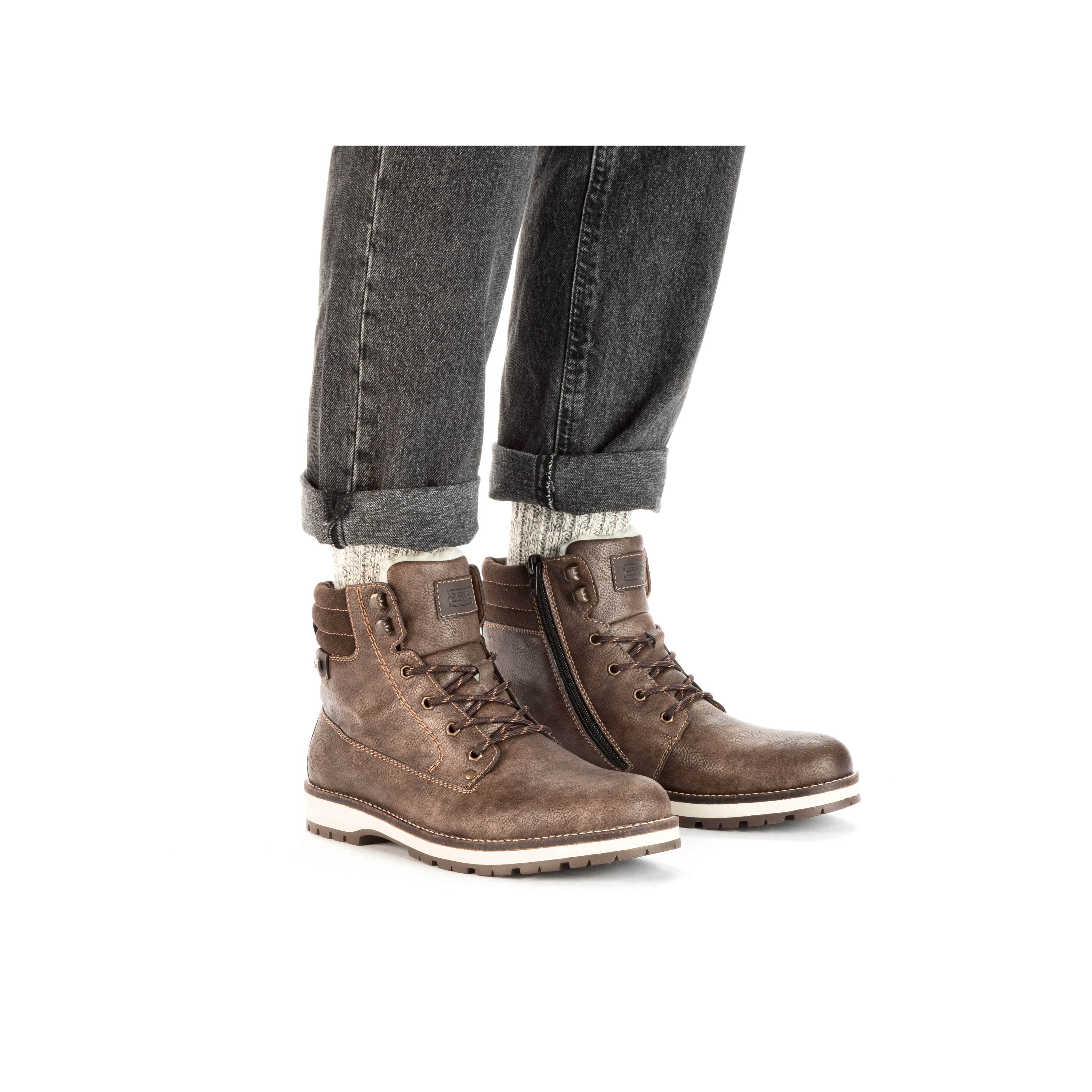 Rieker Herren Schnürstiefel tabakbraun