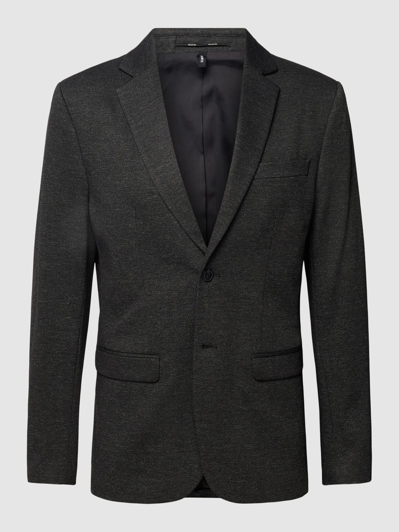 Slim Fit Sakko mit Pattentaschen Modell 'AITOR' in dunkelgrau