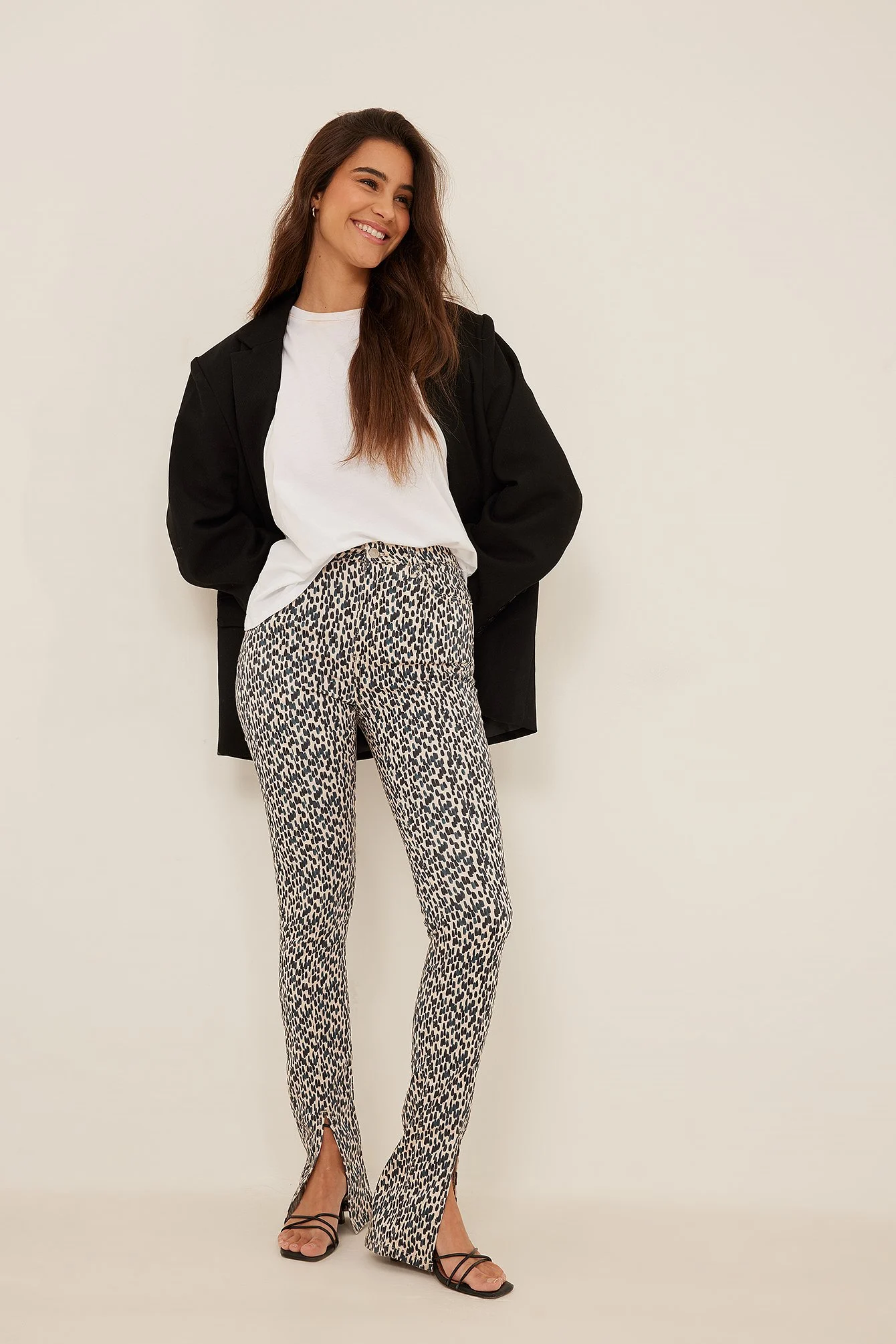 Skinny-Jeans mit Frontschlitz