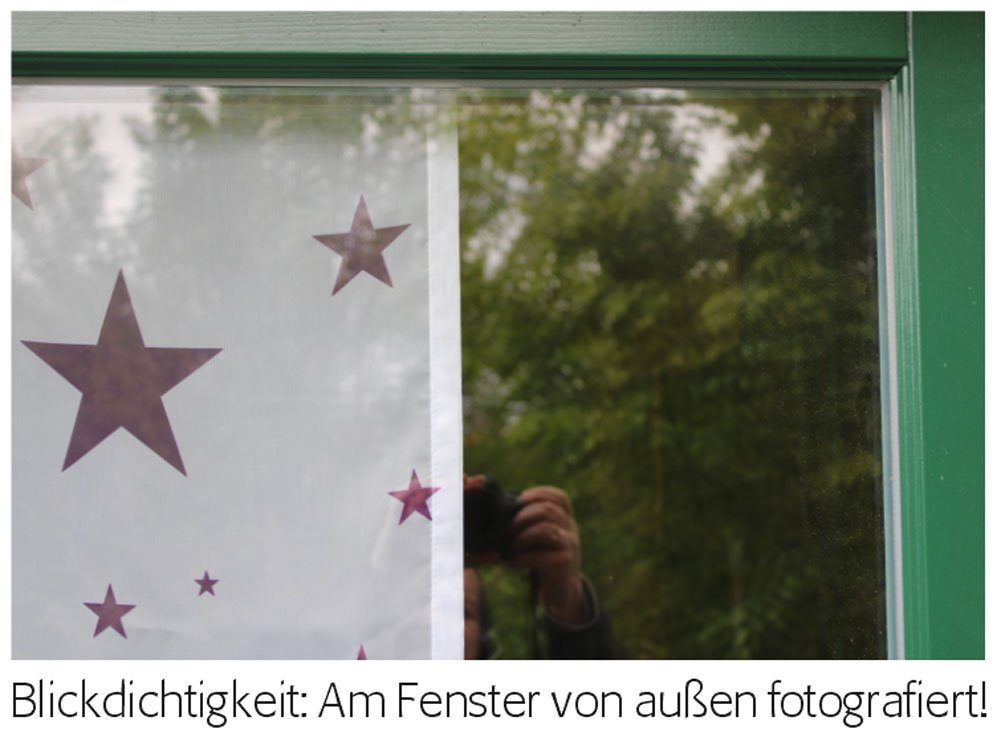 Scheibengardine Scheibenhänger spitz Mandeltraum, Voile Transparent, aus Feiner Voile, gardinen-for-life