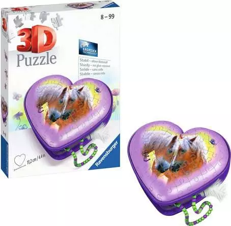 3D Puzzle Herzschatulle Pferde