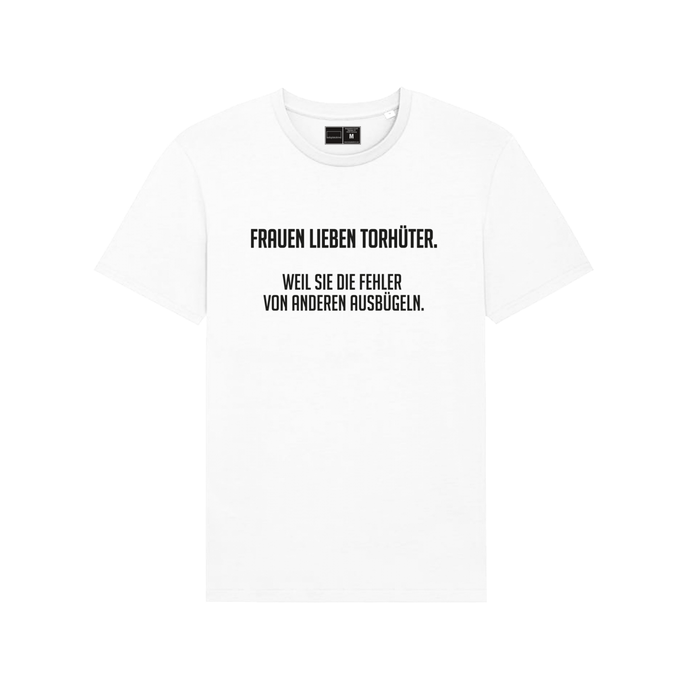 Bolzplatzkind X Keepersport "Fehler Ausbügeln" T-Shirt Weiss