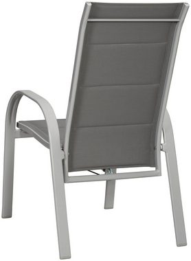 MERXX Gartensessel Amalfi Deluxe Gasdruckfeder (Set, 2-St), 2er Set, Alu/Textil, verstellbar